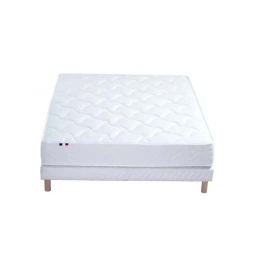 Selenia Ensemble Matelas Ressorts 5 Zones STAR et Sommier Blanc Discount