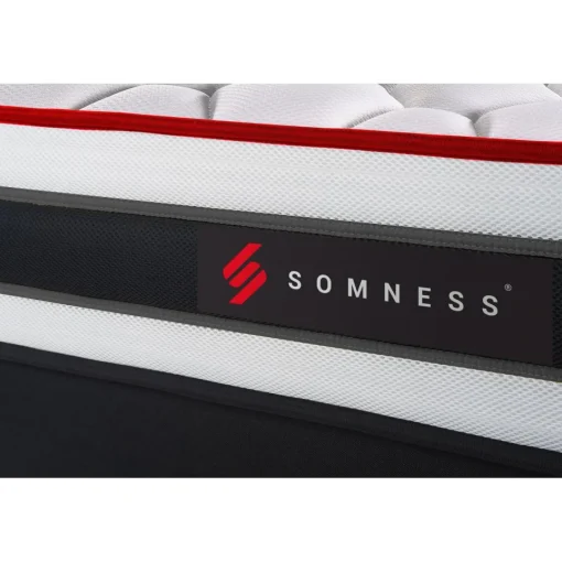 Somness Ensemble matelas ressorts ensaches et memoire de forme et sommier kit blanc Online