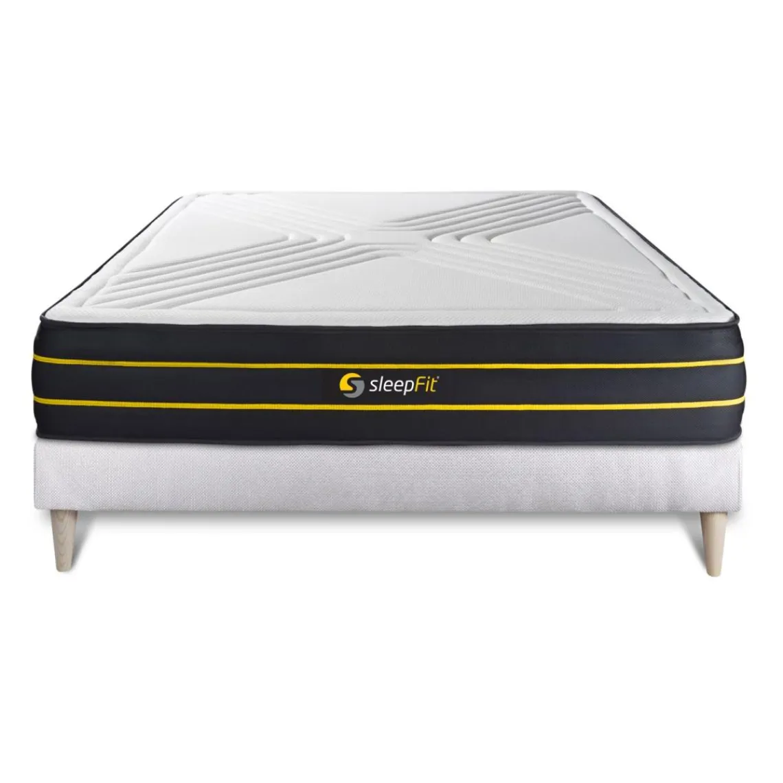 Sleepfit Ensemble matelas ULTRA sommier kit blanc Hot