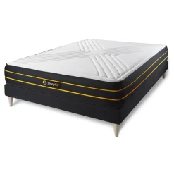 Sleepfit Ensemble sommier matelas micro ressorts ensaches et memoire de forme Discount