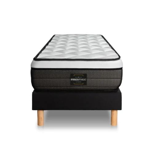 Prestige literie Ensemble Suite sommier Kit Noir New