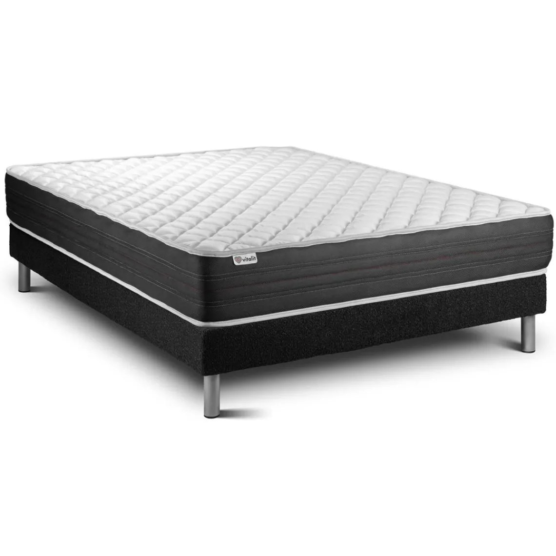 VITALIT Ensemble VITALMEMO ONE sommier Kit noir Best