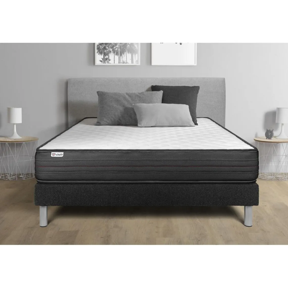 VITALIT Ensembles matelas sommiers VITALPOWER noir Outlet