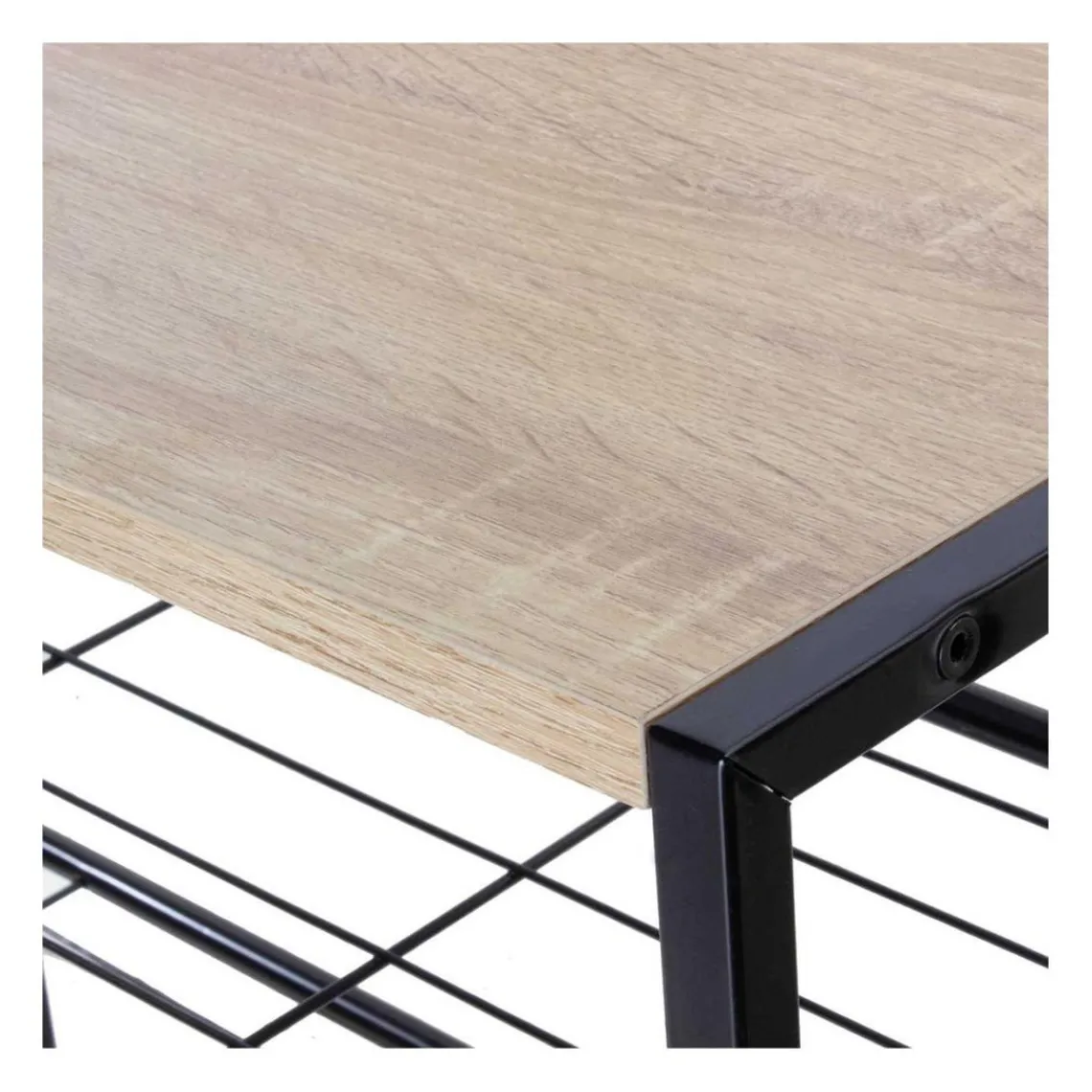 Calicosy Etagère à chaussures 4 niveaux en acier et en bois Beige Discount