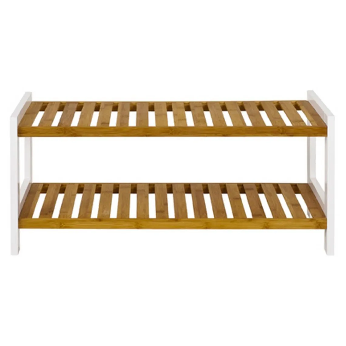 3S. x Home Etagère à chaussures bois et bambou deux niveaux New