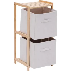 3S. x Home Etagère 2 niveaux Tidy Box bois clair Sale