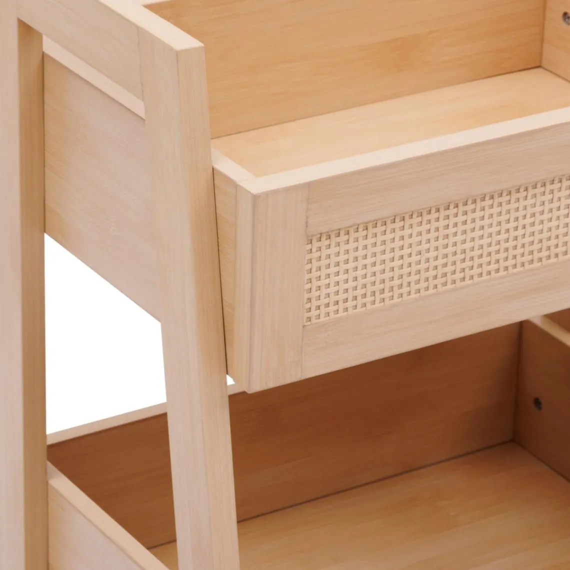 3S. x Home Etagère Cane 3 niveaux bois clair Hot