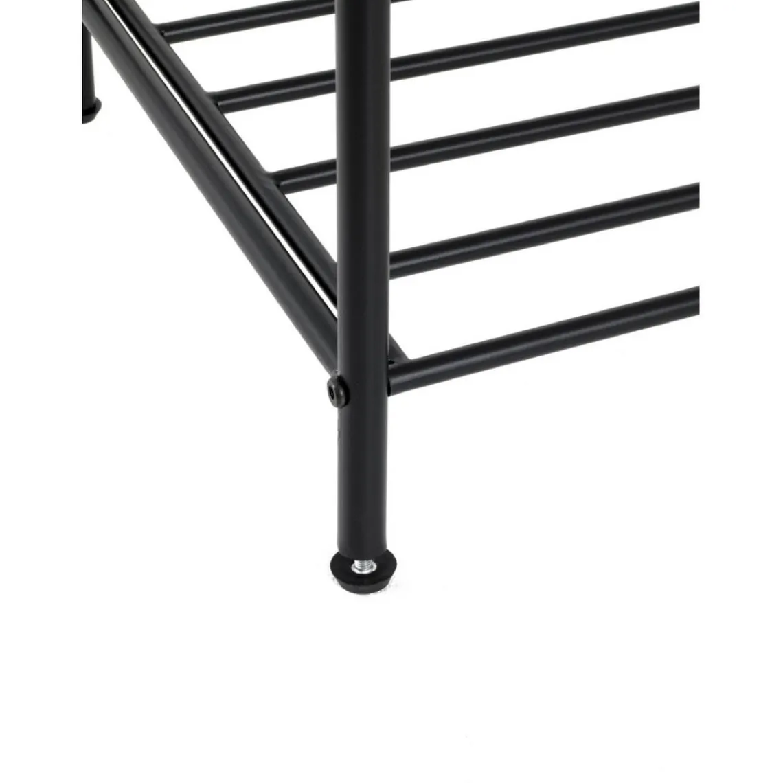 3S. x Home Etagère chaussures acier laqué noir 3 étages Discount