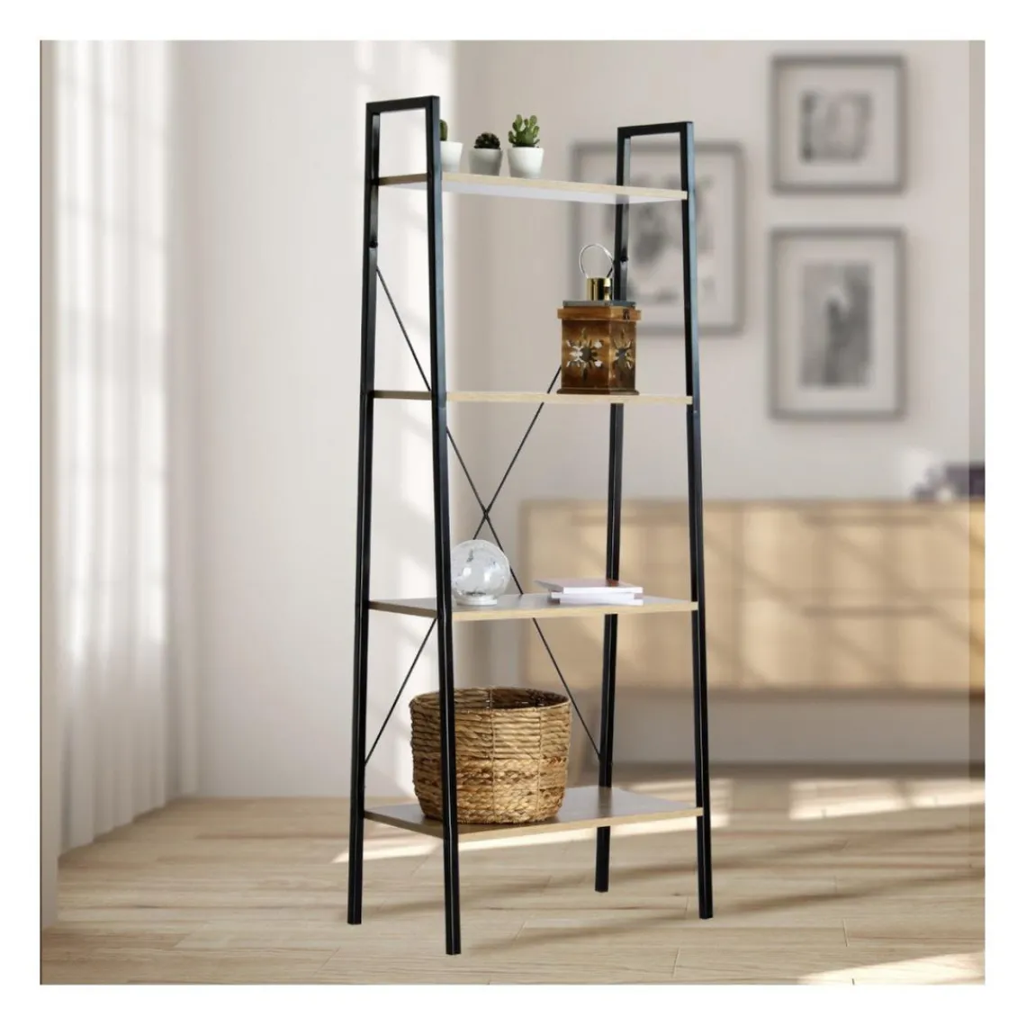 Calicosy Etagère de rangement 4 niveaux style industriel Clearance