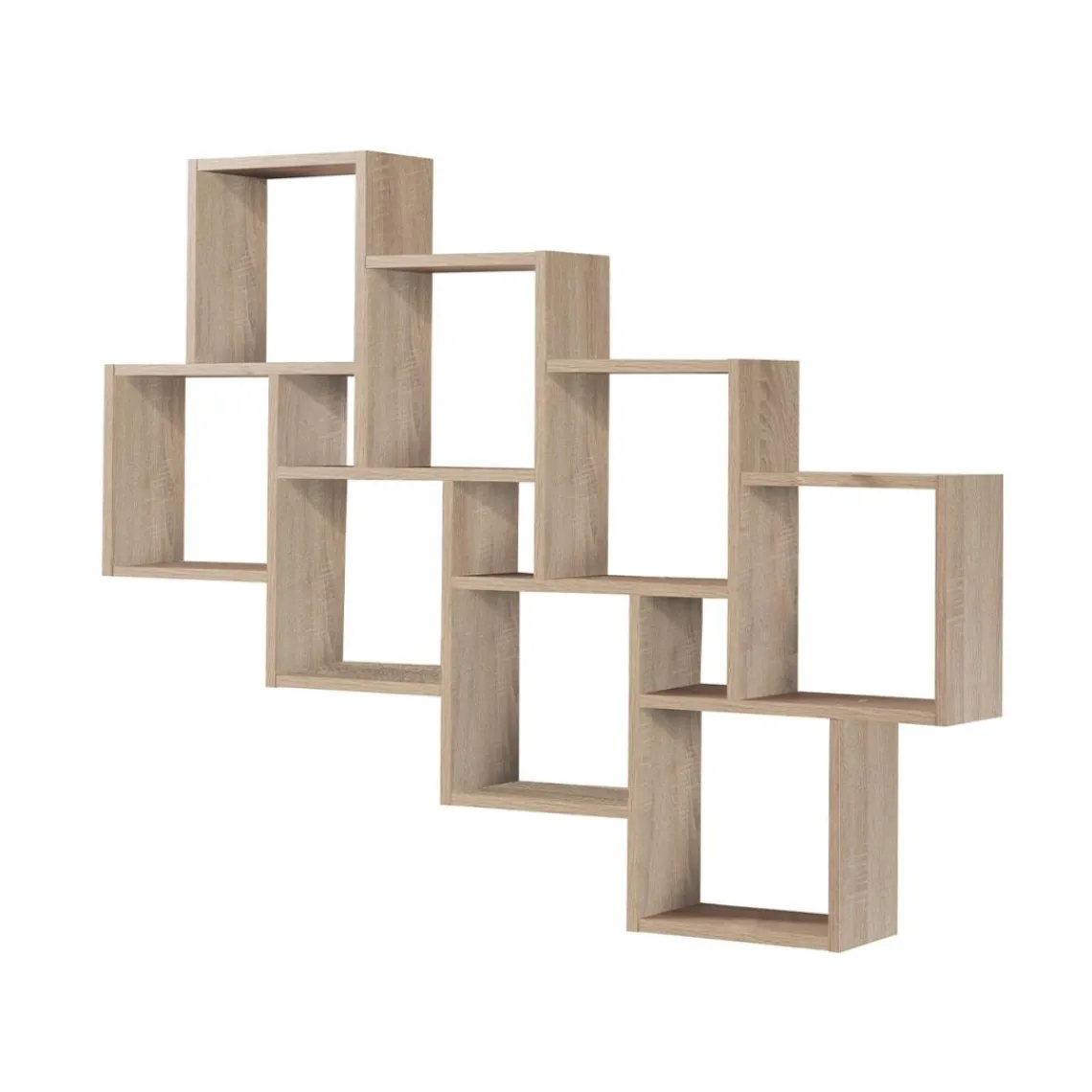 Calicosy Etagère Murale Flottante 11 Compartiments Laurio Discount