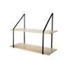 Calicosy Etagère murale grande profondeur à 2 niveaux en bois support métal Discount