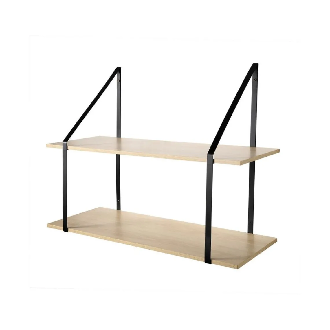 Calicosy Etagère murale grande profondeur à 2 niveaux en bois support métal Discount