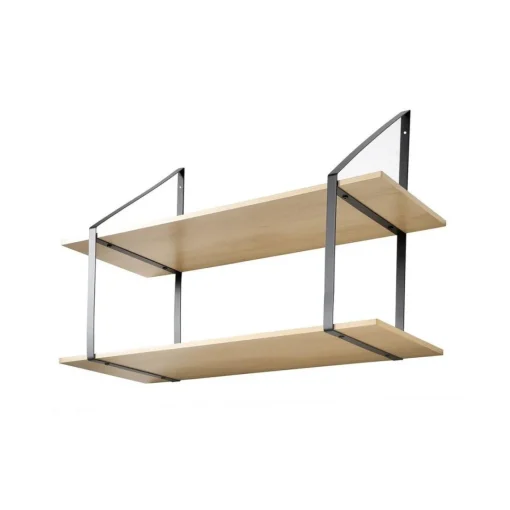 Calicosy Etagère murale grande profondeur à 2 niveaux en bois support métal Discount