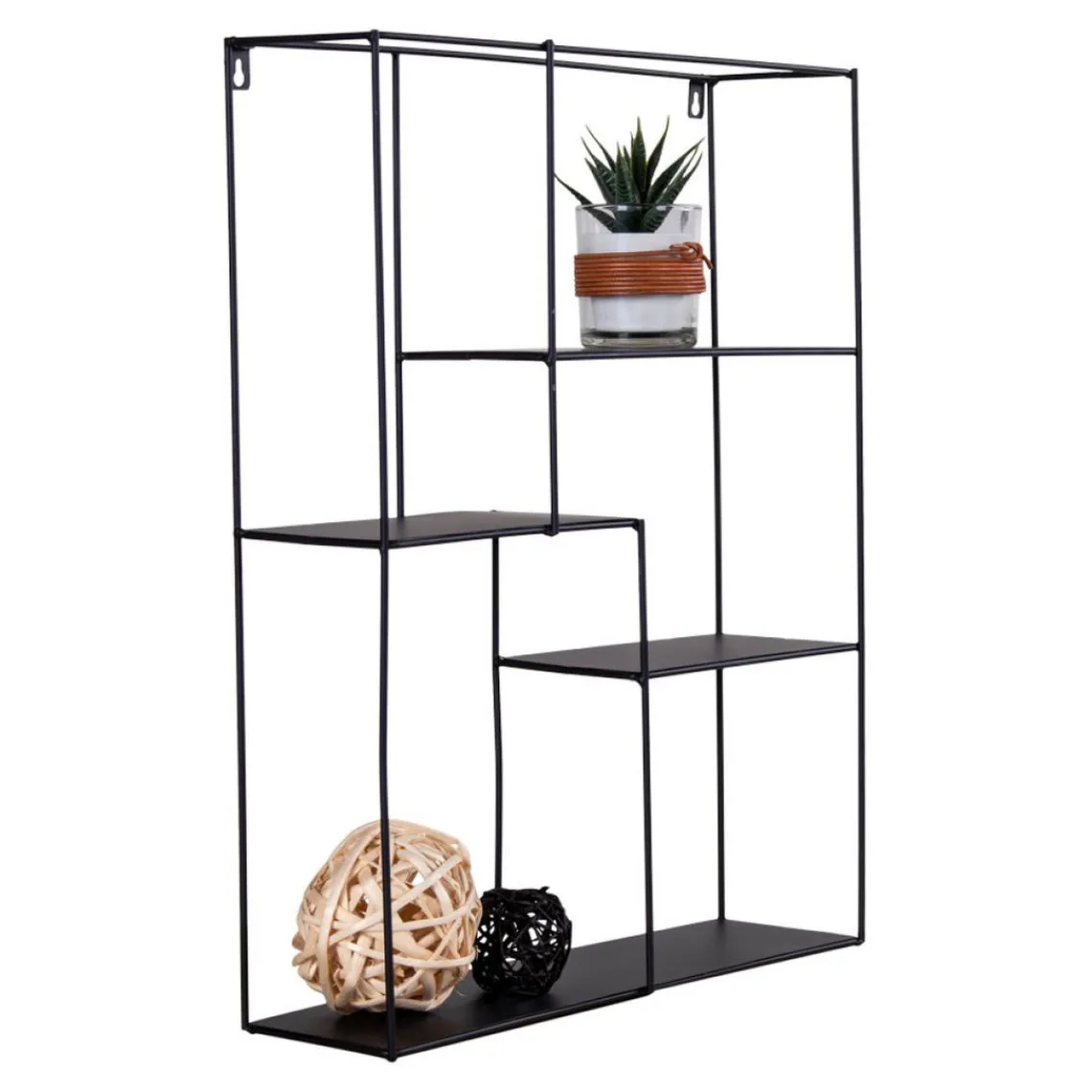 House Nordic Etagère Murale Métal Noir MONS Outlet