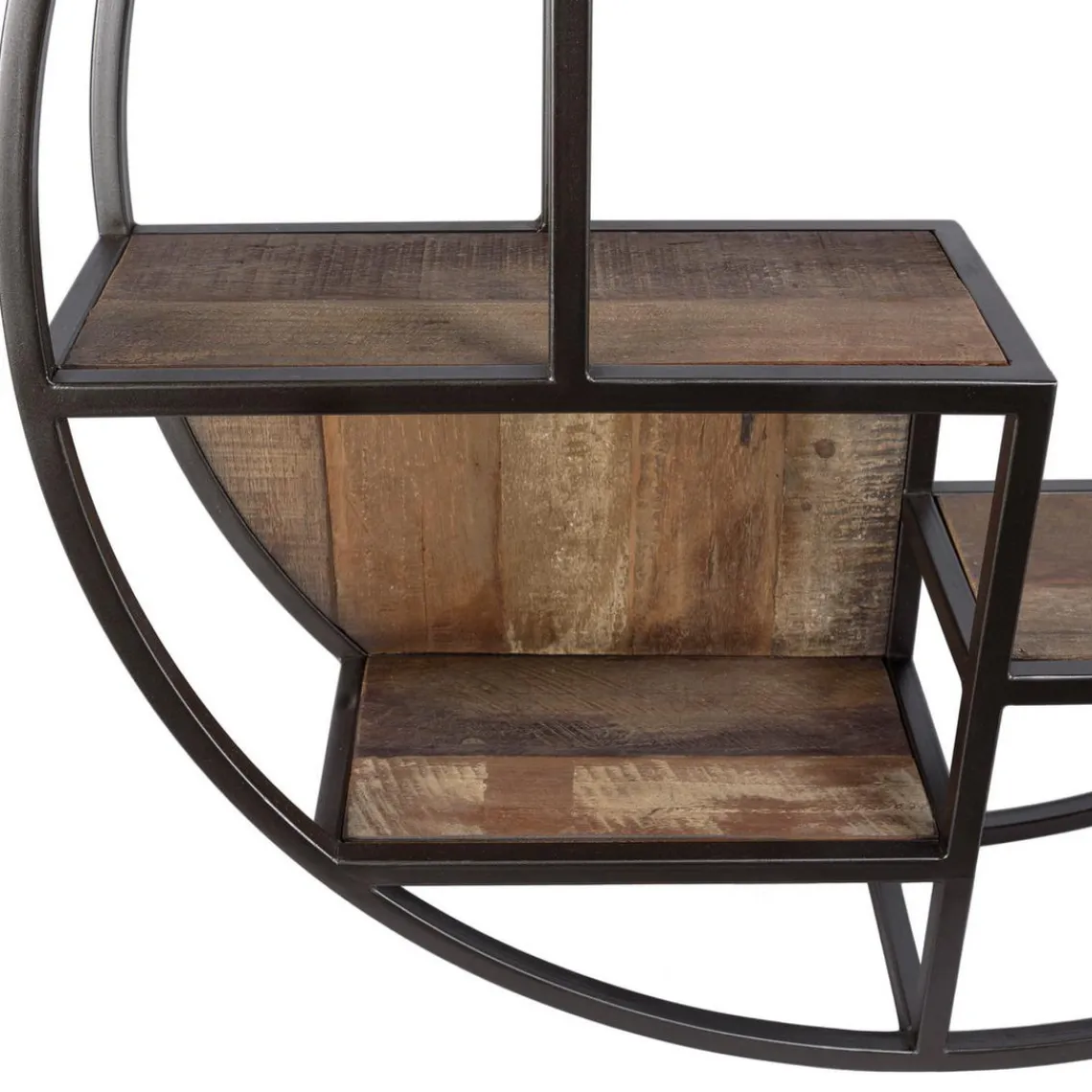 Macabane Etagère murale ronde SIXTINE 3 niveaux 3 niches Discount