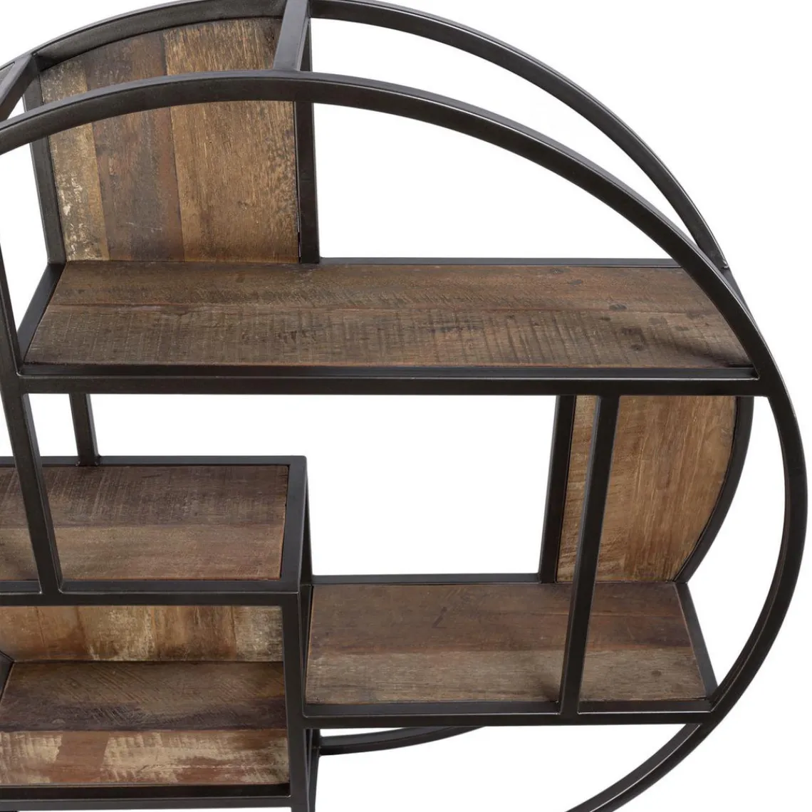 Macabane Etagère murale ronde SIXTINE 3 niveaux 3 niches Discount