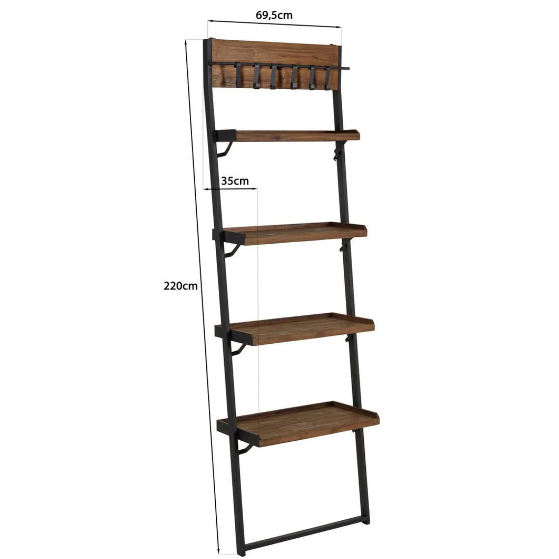 Macabane Etagère murale SIXTINE à plateaux 4 niveaux Discount