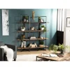Macabane Etagère SIXTINE 4 Niveaux Bois Teck Recyclé Acacia Mahogany Et Métal Hot