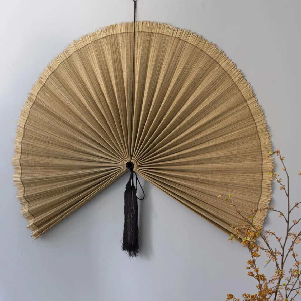 Becquet Eventail Décoratif FAN Beige Naturel Sale