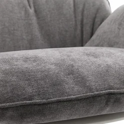 ALTEREGO Fauteuil à Bascule En Tissu Gris MICKY New