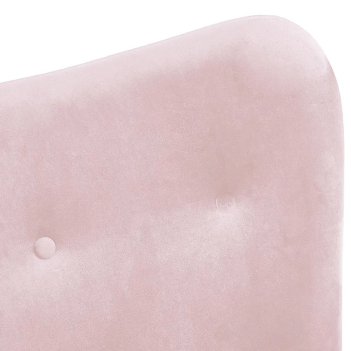 ALTEREGO Fauteuil à oreilles 'RUBEN' en velours rose et pieds en bois noir Sale