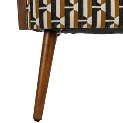 3S. x Home Fauteuil Chiara beige et noir Sale