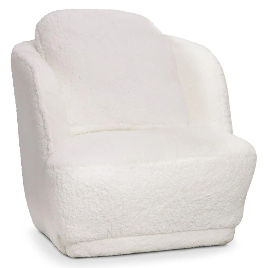 3S. x Home Fauteuil cosy Furdol Tissu Effet peau de mouton Crème Online