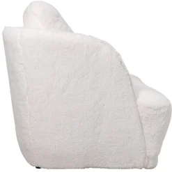 3S. x Home Fauteuil cosy Furdol Tissu Effet peau de mouton Crème Online