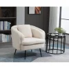 3S. x Home Fauteuil de salon design pieds en métal Blanc Hot