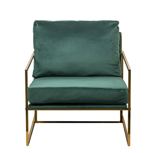 Nordlys Fauteuil de Salon Design Vert Pieds Metal Best