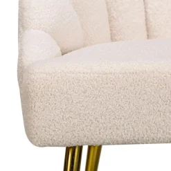 Nordlys Fauteuil de salon design en tissu blanc
