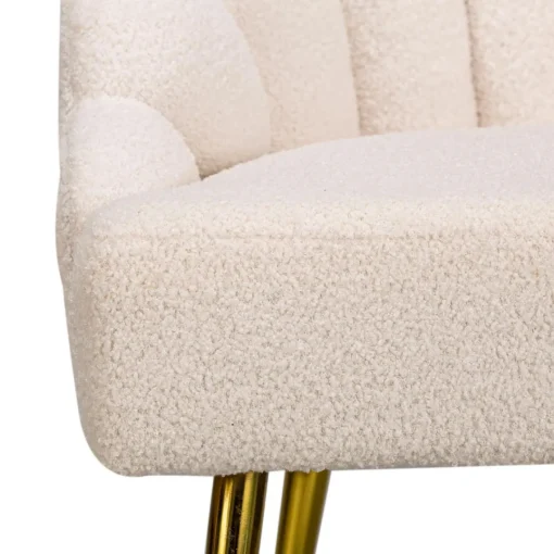 Nordlys Fauteuil de salon design en tissu blanc