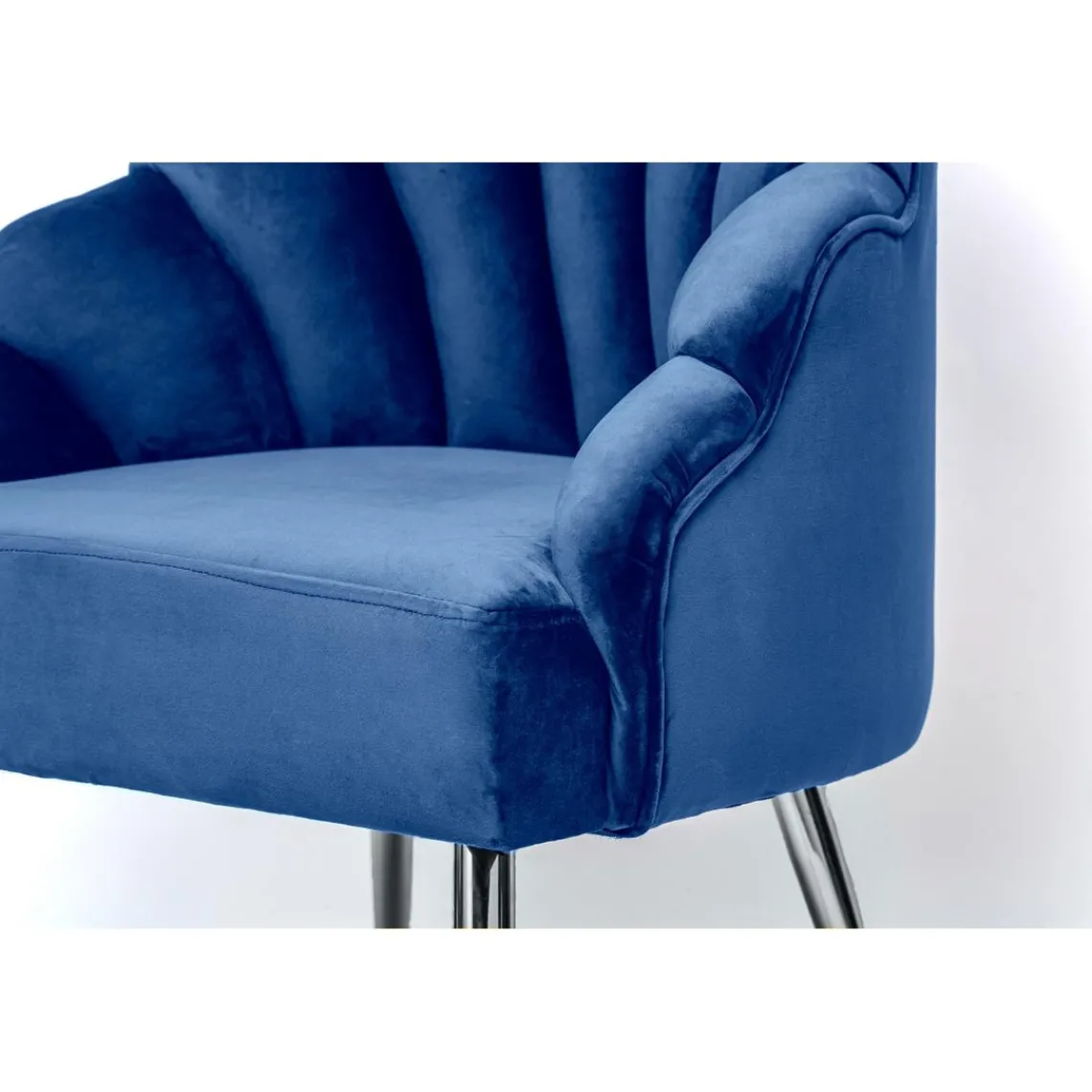 3S. x Home Fauteuil de salon en Métal Bleu Design Clearance