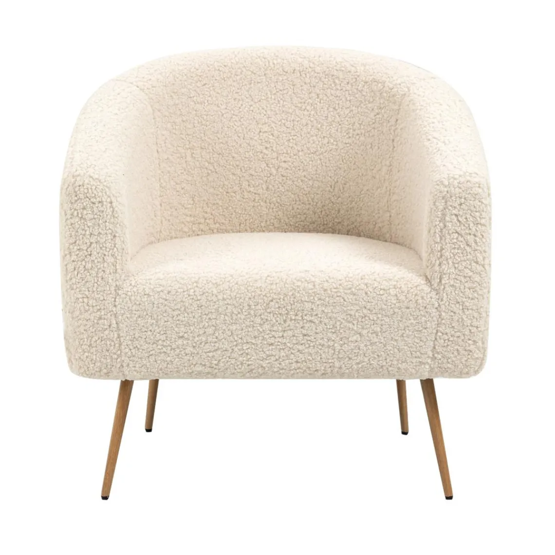 3S. x Home Fauteuil de Salon Scandinave Design Pieds Métal KIRUNA-BLANC BOIS Online