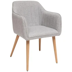 3S. x Home Fauteuil de table Visoca Gris Discount