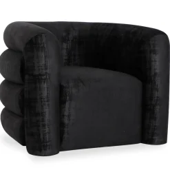 3S. x Home Fauteuil design Dossipa Tissu texturé Noir Sale