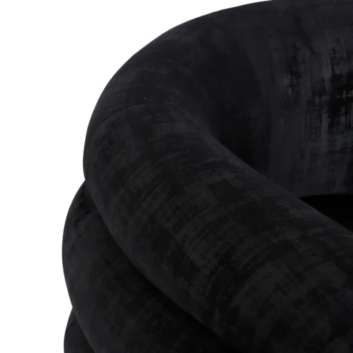 3S. x Home Fauteuil design Dossipa Tissu texturé Noir Sale