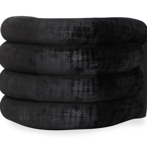 3S. x Home Fauteuil design Dossipa Tissu texturé Noir Sale