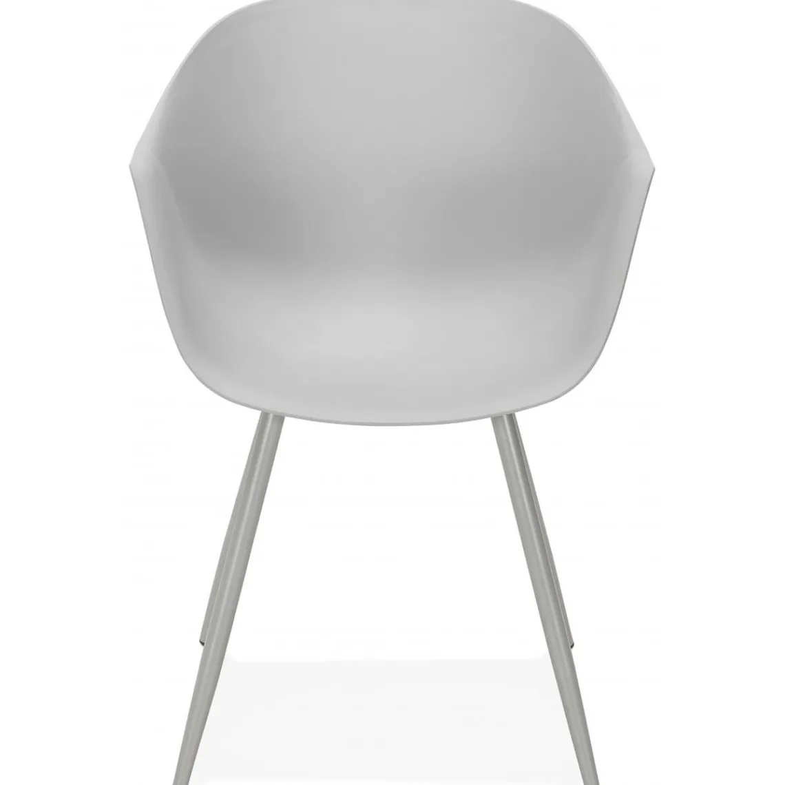 ALTEREGO Fauteuil Design Gris Accoudoirs Arrondi Piétement Gris DERBY New