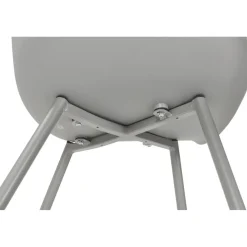 ALTEREGO Fauteuil Design Gris Accoudoirs Arrondi Piétement Gris DERBY New