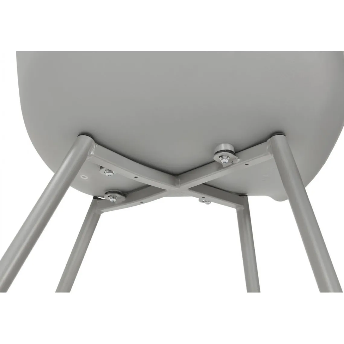 ALTEREGO Fauteuil Design Gris Accoudoirs Arrondi Piétement Gris DERBY New