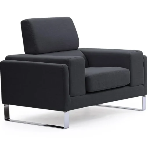 3S. x Home Fauteuil Design Tissu Noir BATO Hot