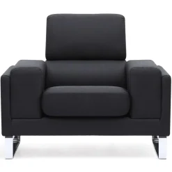 3S. x Home Fauteuil Design Tissu Noir BATO Hot