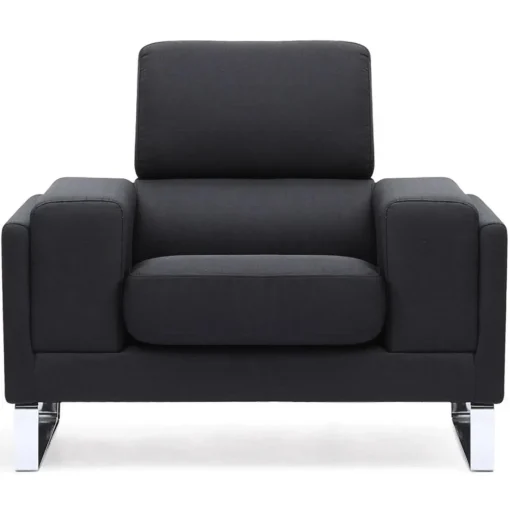 3S. x Home Fauteuil Design Tissu Noir BATO Hot