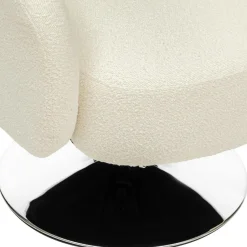 3S. x Home Fauteuil en bouclette blanc Outlet