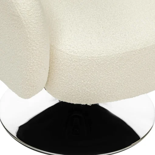 3S. x Home Fauteuil en bouclette blanc Outlet
