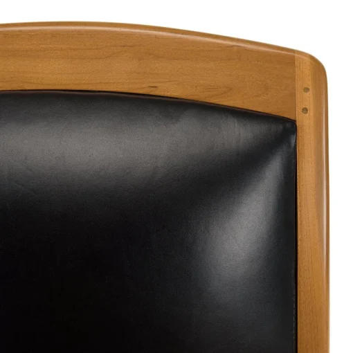 Macabane Fauteuil en teck et cuir style colonial - Noir Best