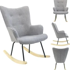 3S. x Home Fauteuil HELSINKI à Bascule Gris Best