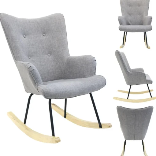 3S. x Home Fauteuil HELSINKI à Bascule Gris Best