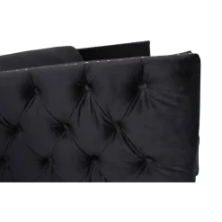 3S. x Home Fauteuil Joshua Velours Noir Clearance